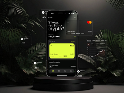 Crypto tech 3d animation branding graphic design logo motion graphics ui