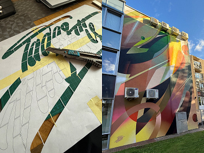 F L A S H (Blyksnis) abstraction lithuania mural neomural plugas siauliai spraypainting tadasvincaitis wallpainting