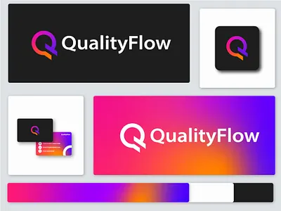 QualityFlow — Logo & Brand Identity app icon brandidentity branding design dribbble gradientlogo graphic design illustration logo logo design logodesign minimaldesign modern logo modern logo design qualityflow