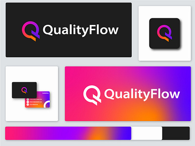 QualityFlow — Logo & Brand Identity app icon brandidentity branding design dribbble gradientlogo graphic design illustration logo logo design logodesign minimaldesign modern logo modern logo design qualityflow