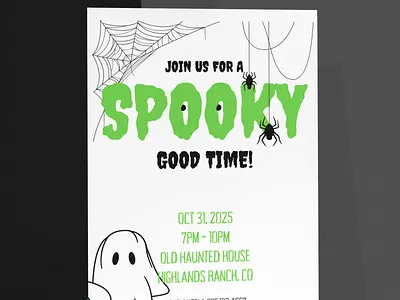 Halloween Party Invitation ghost halloween invitation spooky