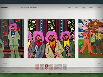 Ben Crase Inmersive Gallery (UX Exploration) art art gallery art gallery website awwwards ben crase figma motion design ui uiux ux ux design web design