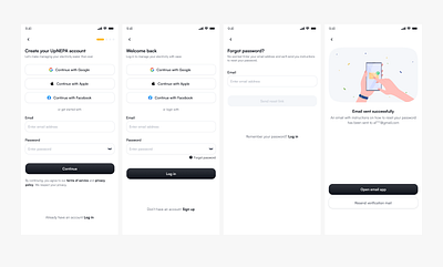 Authentication Flow (Login, Signup & Password Reset) electricity ui uiux userinterface