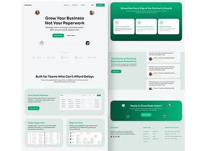 Contract Management Landing Page (Coverra) branding contractmangement design graphic design illustration landingpage logo productdesign saas ui uidesign uiux uiuxdesign vector