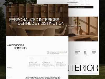 NI - Luxury Modern Interior Design Website - Bespoke Order Page 3d figma graphic design ui web design website website design