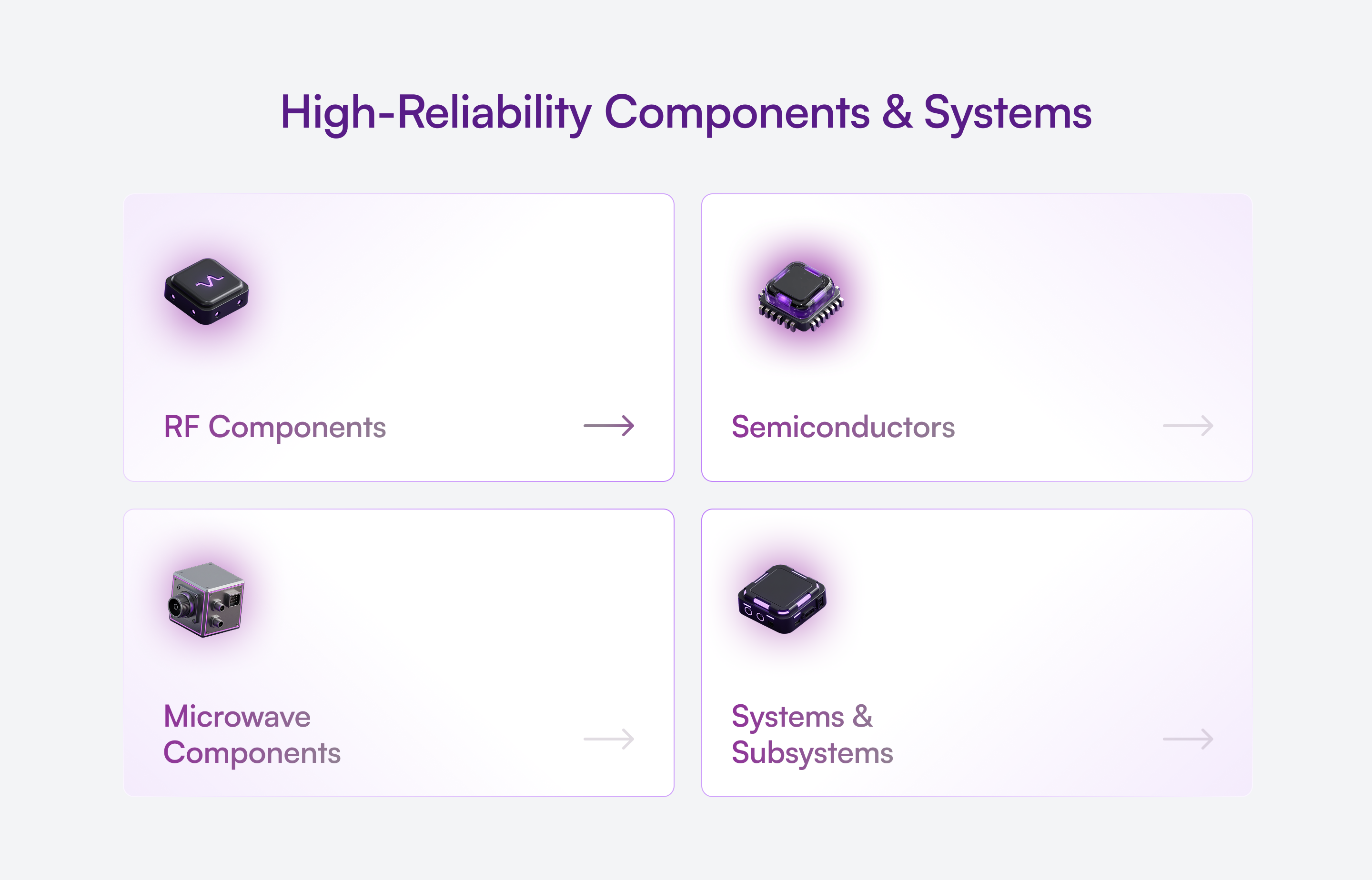 Electronics - Landing Page Categories Section 3d 3d icons categories dark mode futuristic gardients neon product showcase purple space ui uidesign web design