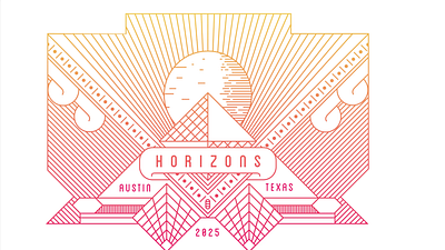 Horizons Event Logo Animation animated logo apparel austin brandimation branding design event logo event motion graphic design illustration line art logo animation motion motion design motion graphics tshirt ui vector