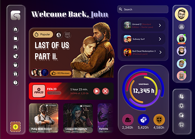 Gaming space app design epicgames gaming homepage illustration liquidglass logo ui ux web webdesigne