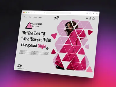 Fashion trendy page branding brands design fashion graphic design hm designe ui ux web webdesigne