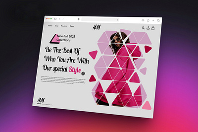 Fashion trendy page branding brands design fashion graphic design hm designe ui ux web webdesigne