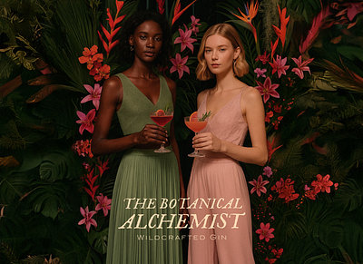 The Botanical Alchemist with fresh drops. botanical brandidentity branding creative direction designsystem floraldesign gin ia iaword illustration luxurybranding natureinspired packaging packagingdesign productdesign rituals spirits typography visualidentity world building