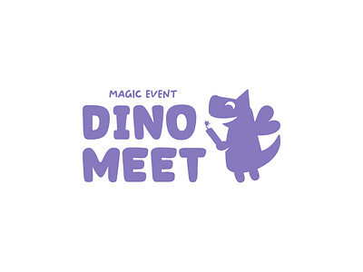 Dino meet event animal brand branding design dino logo dinosaur dynamite event logo graphic design illustration logo logotype magic mark minimal premium simple symbol wings logo