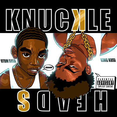 Knuckle Heads Album Cover album art cover coverart graphic design hiphop illustration music
