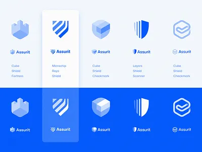 Assurit Draft Vector Logo Shapes ai antivirus blockchain branding crypto cybersecurity gradient icon identity lepisov lettering logo security shield web3