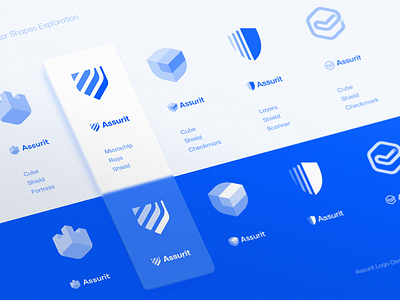 Assurit Draft Vector Logo Shapes ai antivirus blockchain branding crypto cybersecurity gradient icon identity lepisov lettering logo security shield web3