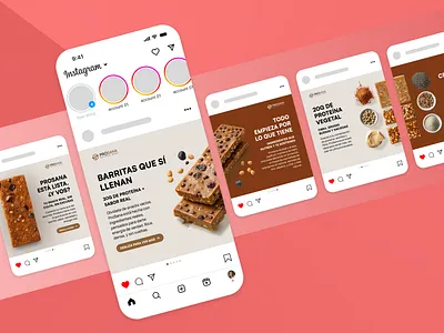 Protein Bar Carousel ai branding figma instagram social media visual design