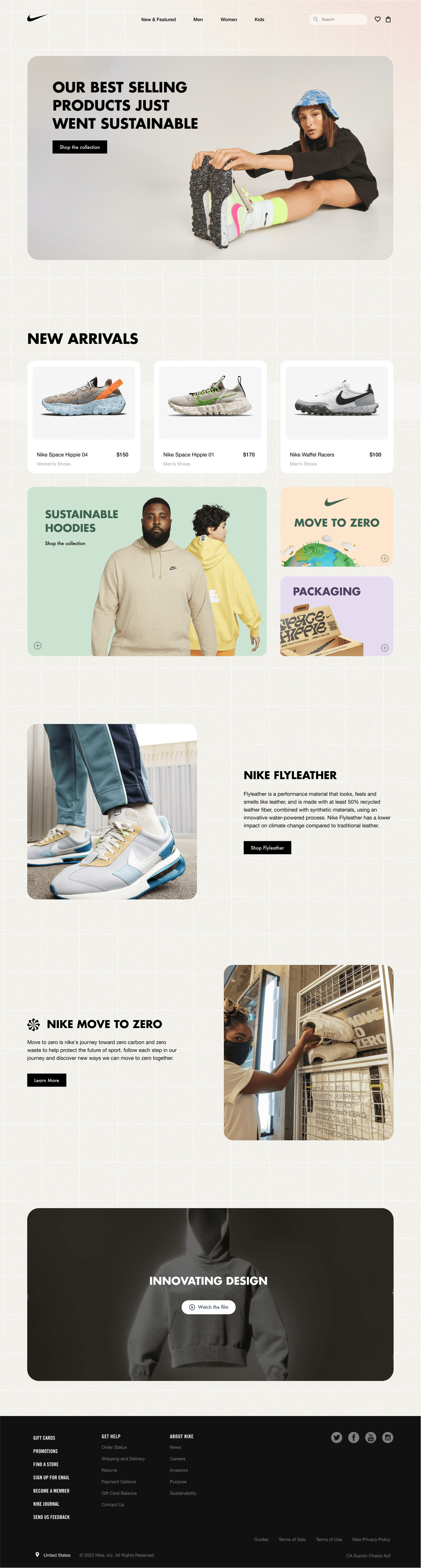 Nike Landing Page Concept