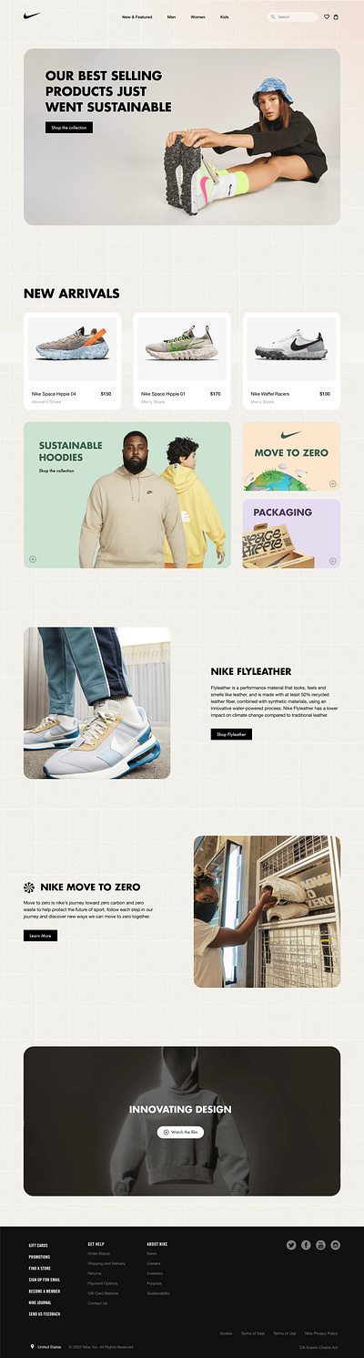 Nike Landing Page Concept