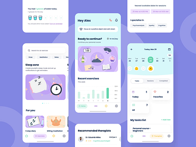 Health Mobile App Design animation app design graphic design mobile motion ui ux
