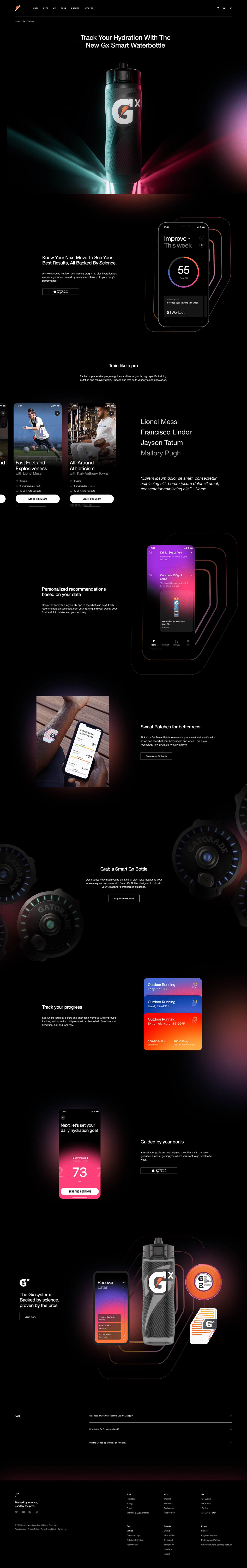 GX Bottle Landing Page Concept