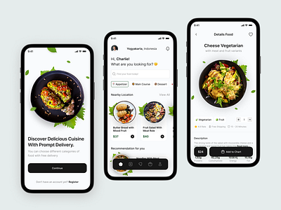 Moliza - Online Food Apps 3d animation branding design graphic design illustration logo motion graphics ui ui ux uidesign user experience user interface design userinterface web design