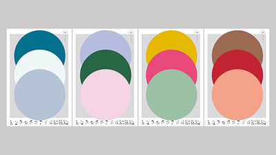 Ohagi 3 - Modular posters design calendar circle colorful colors design graphic design illustration impactful japan japanese poster