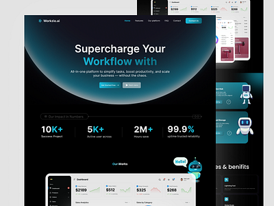SaaS Landing Page Website cleanui digitalproduct figma figmadesign graphic design landingpage landingpagedesign landingpages minimaldesign responsive saas saaslandingpage saaswebsite uidesign uxdesign webapp webdesign website websitedesign webui