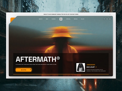 Clothing Brand Landing Page brand branding clothing landing ui ux webdesign