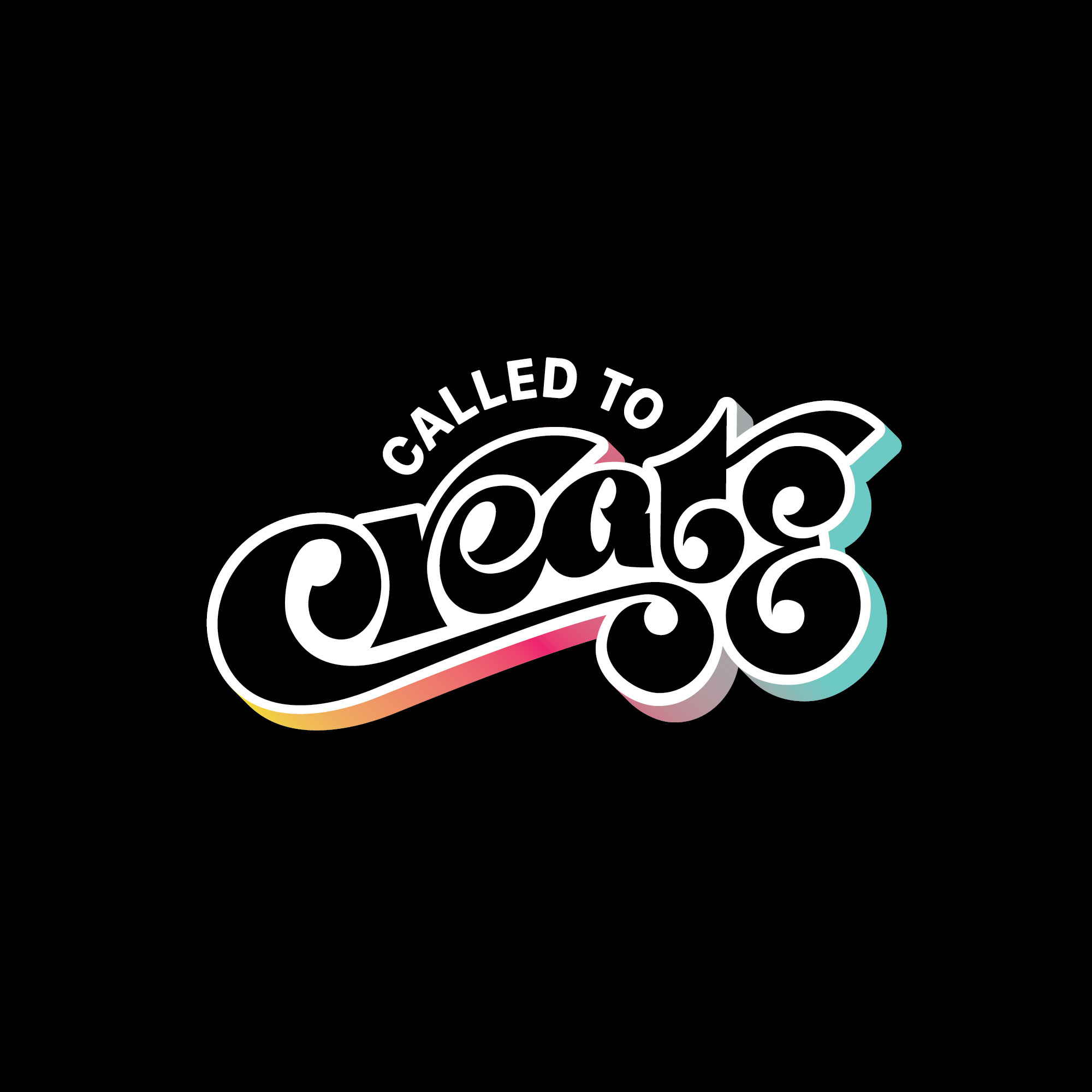 called to create abstract community creative design illustration lettering lettering art logotype typography wordmark