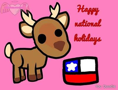 Sanrio: Cute huemul art post art tag digital art drawing fan art illustration