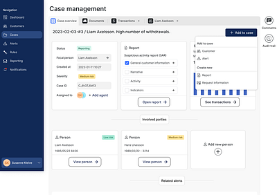 Case management exploration figma product design