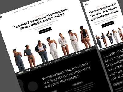 Fashion Clothing Ecommerce Website Design clean fashion landing clothing clothing store d2c clothing brand ecommerce fashion fashion ecommerce design fashion hero section header hero homepage landing page lifestyle brand website minimal minimal online shop shopify store trendsetter web design website