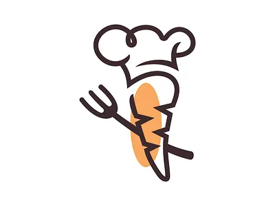 Carrot Chef Hat Fork Restaurant Logo for sale bistro buy carrot chef club cooking delicious diner food for sale fork graphic design hat logo manufacturing premade purchase ready made recipe restaurant