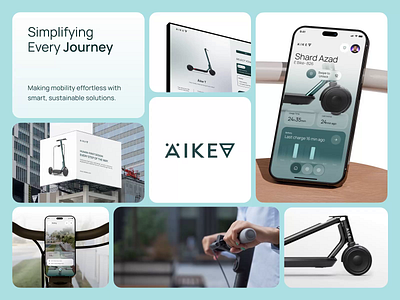 Äike T - E Scooter Mobile App app design branding case study design e bike e scooter e scooter mobile app electric cars ios app design logo mobile app product design ride app ride booking scooter transportation app ui user experience ux vespa
