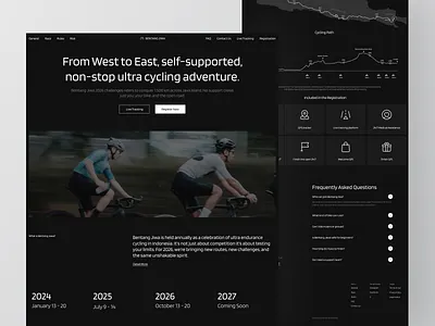 Ultra Cycling Event - Landing Page clean cycling cycling website design exploration landing page lp redesign sport ui uiux ultra cycling ultra website ux visualdesign web webdesign webexploration website website design
