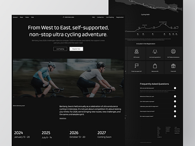Ultra Cycling Event - Landing Page clean cycling cycling website design exploration landing page lp redesign sport ui uiux ultra cycling ultra website ux visualdesign web webdesign webexploration website website design