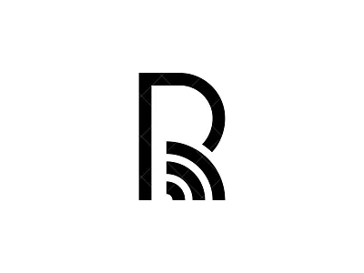 Letter R Wireless logo branding design digital art graphic design icon identity illustration letter r logo letter r tech logo letter r wifi logo letter r wireless logo lettermark logo logo design logotype monogram r sidi typography vector