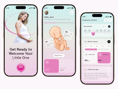 Pregnancy Period Tracker Mobile App Design UI/UX app design baby countdown app baby milestone app baby tracker app home page medical app mobile mobile app mobile app design motherhood app period period tracker app pregnancy pregnancy app pregnancy journey app pregnancy planner app pregnancy progress app pregnancy tracking app women women health app