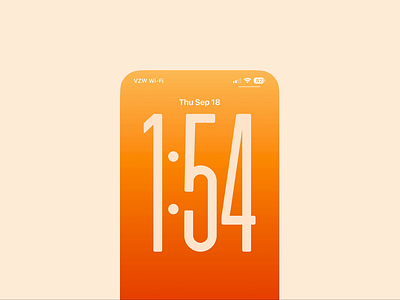 iOS 26 Lock Screen Clock and Thumbnail Interaction Concept animation clock concept dave2d dynamic feature gradient ios ios 26 iphone loop tech text thumbnail ui ux video youtube