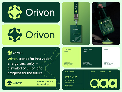 Orivon Branding Design ai logo brand brand guidelines brand identity brand system branding corporate branding design futuristic logo identity logo minimal logo modern logo professional logo startup technology visual identity