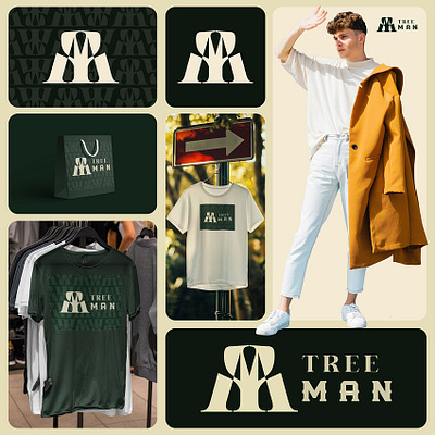 Treeman Clothing Brand Logo Design brand mark branding clothing brand logo clothing logo creative logo e commerce logo garments logo graphic design letter logo letter mark logo logo identity logo mark logos m t logo minimalist logo modern logo shop logo tree m logo tree man logo