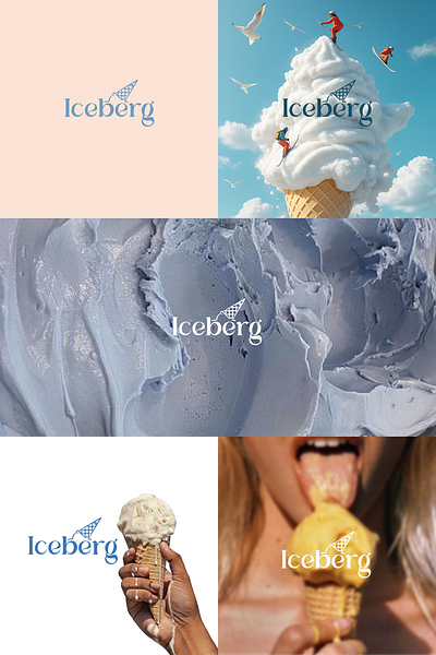 Ice Cream Brand Logo Design brand identity branding graphic design logo logo design mockup photoshop presentation