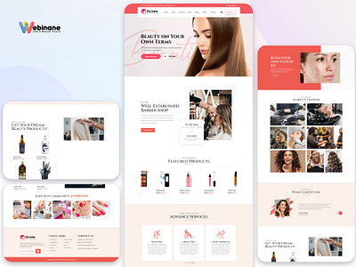 Elegant Salon & Spa Web Layout beauty and spa website beauty salon beauty spa webflow template beauty spas beauty website beautyspa and wellness store business website ecommerce ecommerce design full website design landing page design responsive web design salon webiste salon website design skin care design spa shop templates web development webflow templates wellness website template