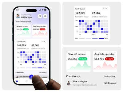 SAAS Mobile App analytics android app app design application cards chart clean design fireart platform product design saas saas mobile sales marketing sales mobile app task management typography ui ux