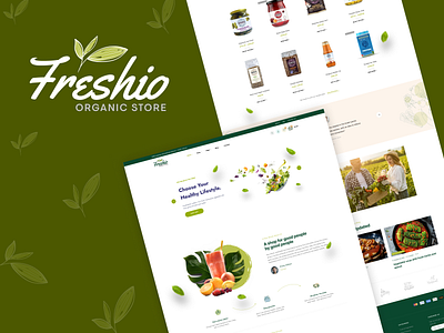🥗 Freshio – Organic Store Website Design animation branding design graphic design illustration logo motion graphics ui ux vector