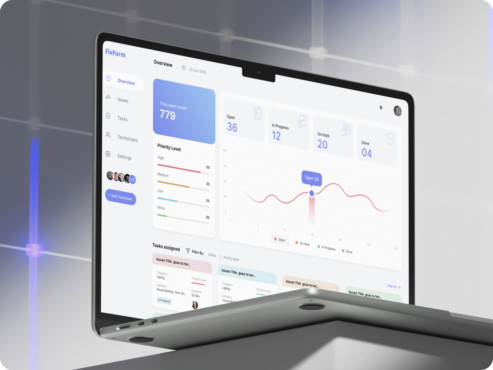 Example of Modern & Engaging Saas Dashboard Design 