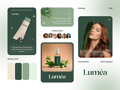 🌿 Luméa – Luxury Skincare Branding animation branding design graphic design illustration logo motion graphics ui ux vector