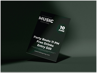 Modern, Creative, Vibrant Music Festival Poster Design promotional poster