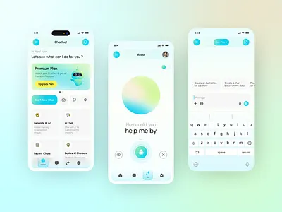 Mobile AI Chatbot app app design best app design chatbot design mobile mobile ai chatbot mobile app design mobile ui design ui ux design ux ui