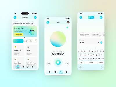 Mobile AI Chatbot app app design best app design chatbot design mobile mobile ai chatbot mobile app design mobile ui design ui ux design ux ui
